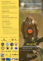 La localitat de Bellpuig acollirà el XII Campionat de Catalunya de Falconeria